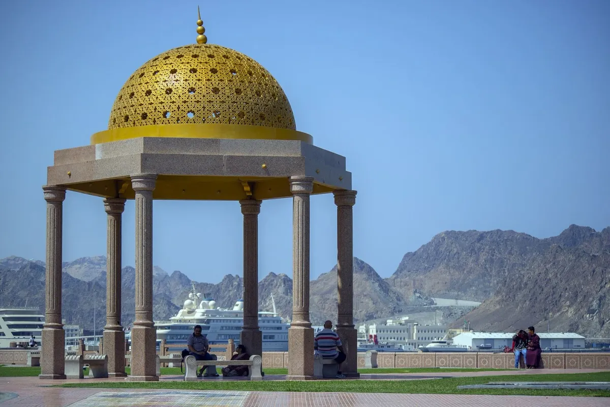 Domed pavilion on the Muttrah Corniche in Muscat