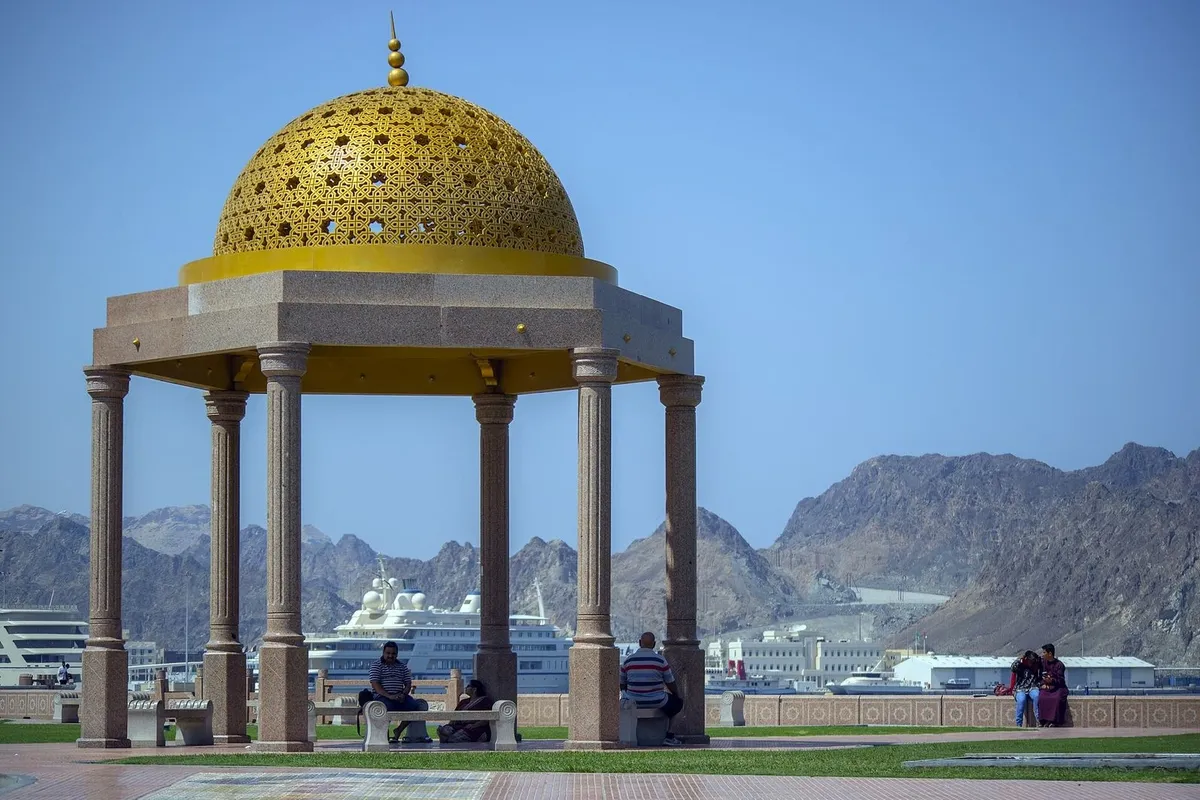 Domed pavilion on the Muttrah Corniche in Muscat