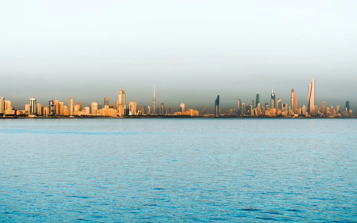 Kuwait City skyline across the Gulf