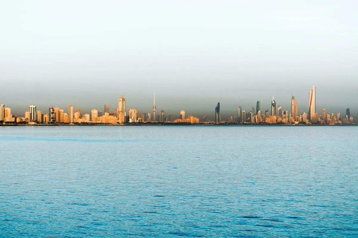 Kuwait City skyline across the Gulf