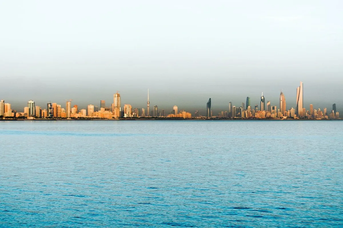 Kuwait City skyline across the Gulf